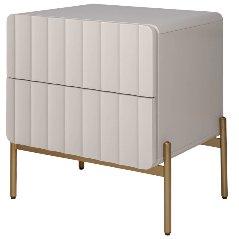 WARM MATTE BEIGE/GOLD SIDE TABLE **30% OFF**