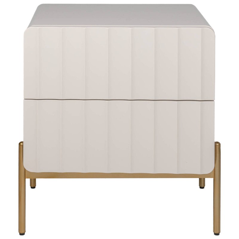 WARM MATTE BEIGE/GOLD SIDE TABLE **30% OFF**