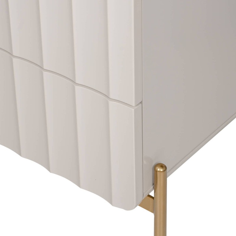 WARM MATTE BEIGE/GOLD SIDE TABLE **30% OFF**