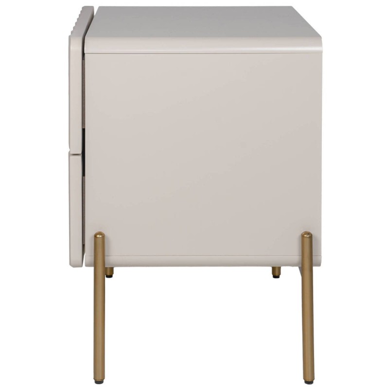 WARM MATTE BEIGE/GOLD SIDE TABLE **30% OFF**