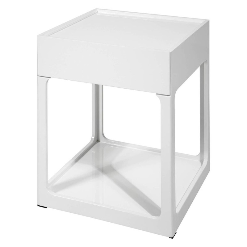 Glossy white corner table 40x40x50.5cm