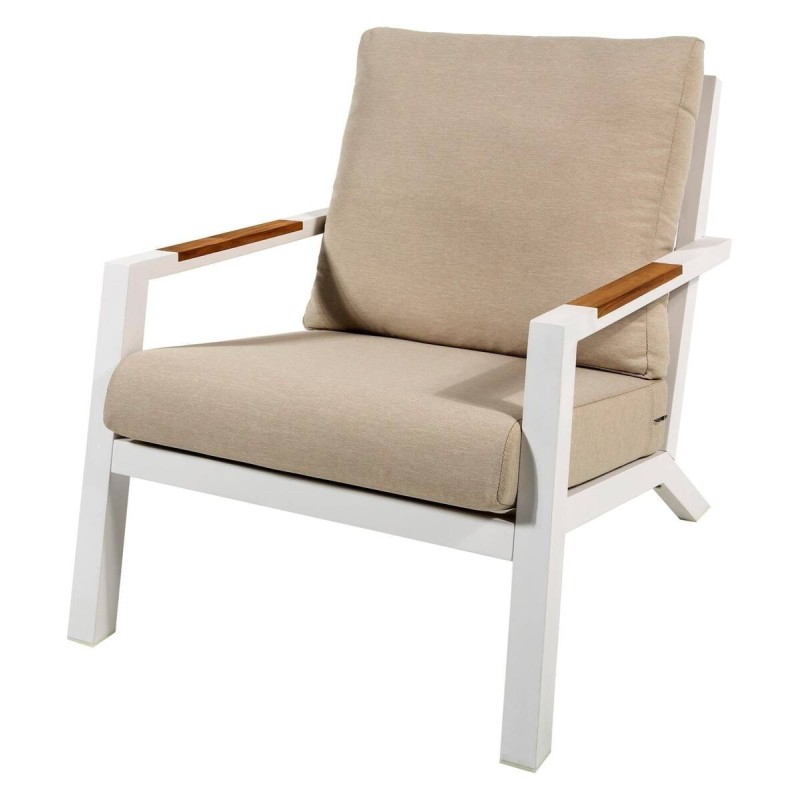Outdoor armchair, off-white, 76x91x79cm