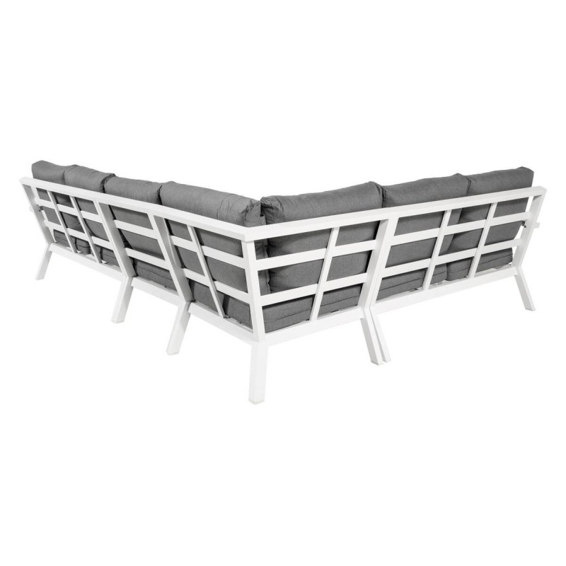 Grey outdoor corner sofa 286.5x 221.5 x 86.5 x 77cm