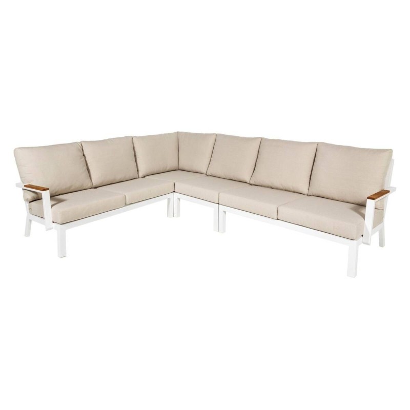 Outdoor corner sofa, off-white, 286.5x221.5x86.5x77cm