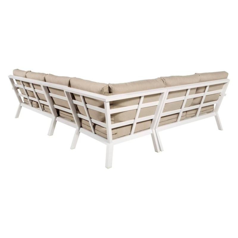 Outdoor corner sofa, off-white, 286.5x221.5x86.5x77cm