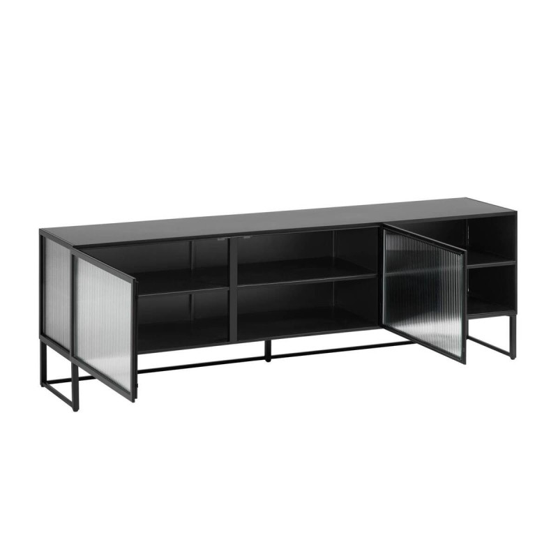 Trixie TV stand, black metal, 180 x 58 cm
