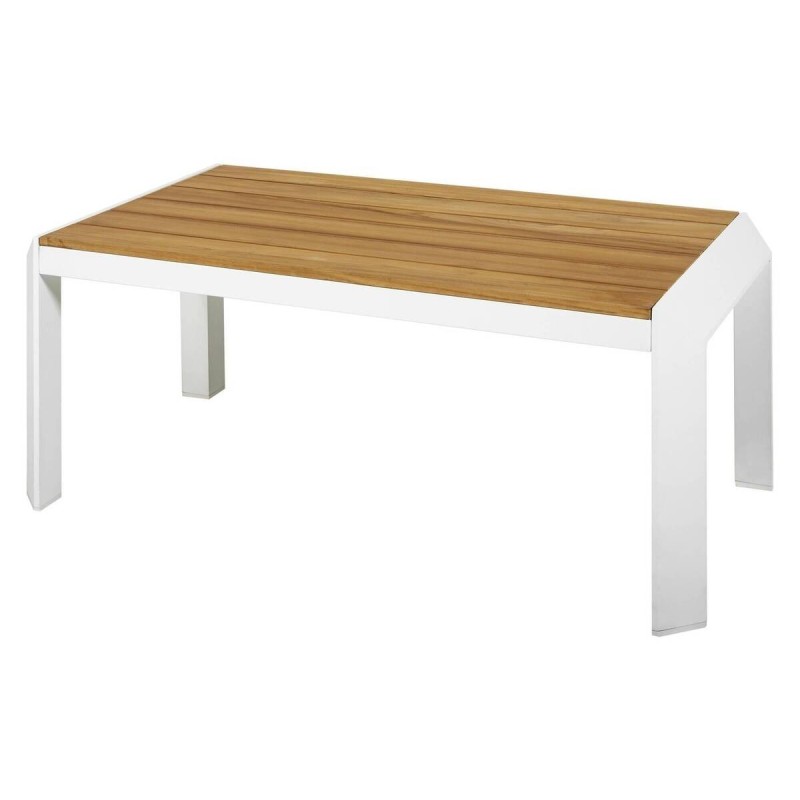 Varuna white aluminum outdoor coffee table 110x56x45cm