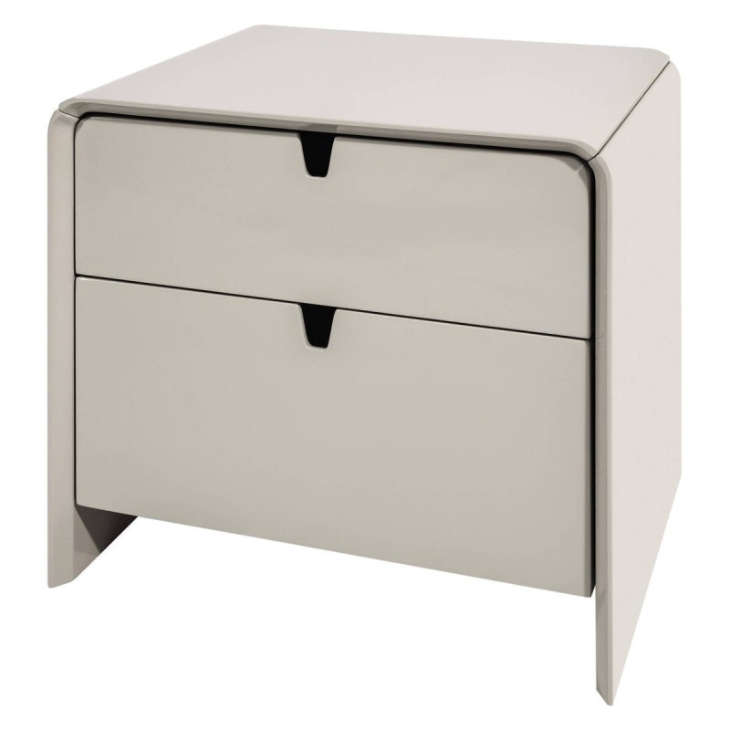 Grey lacquered bedside table 55x43x50cm
