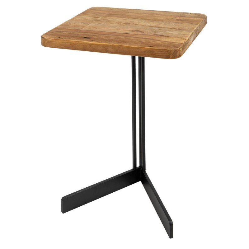 Mesa de rincón pata negra tapa madera de pino reciclado 40x40x58.5cm