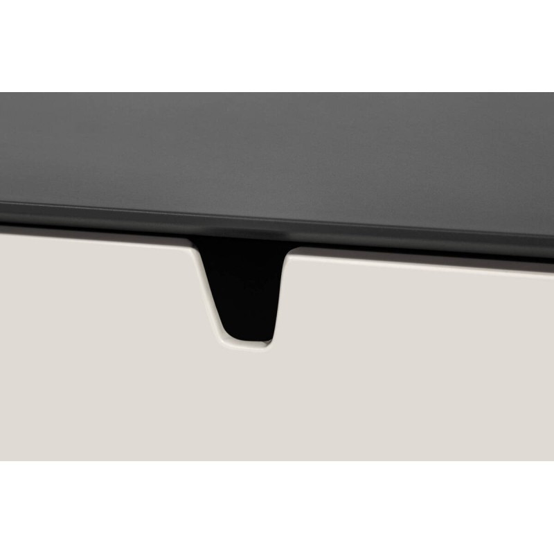 Graphite grey lacquered bedside table 55x43x50cm