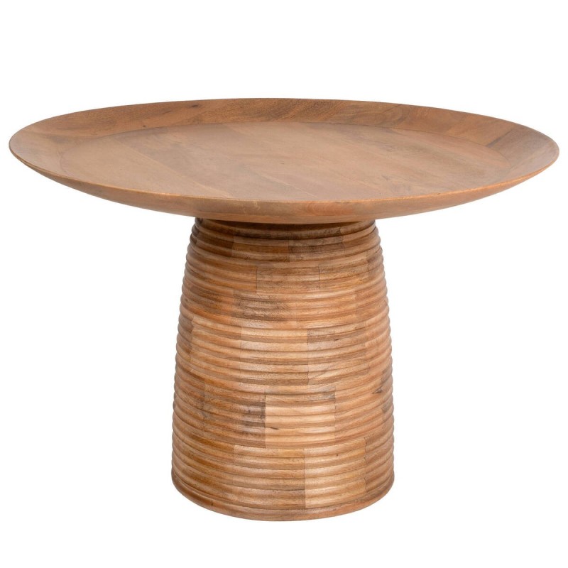 Solid acacia wood corner table 48x71cm