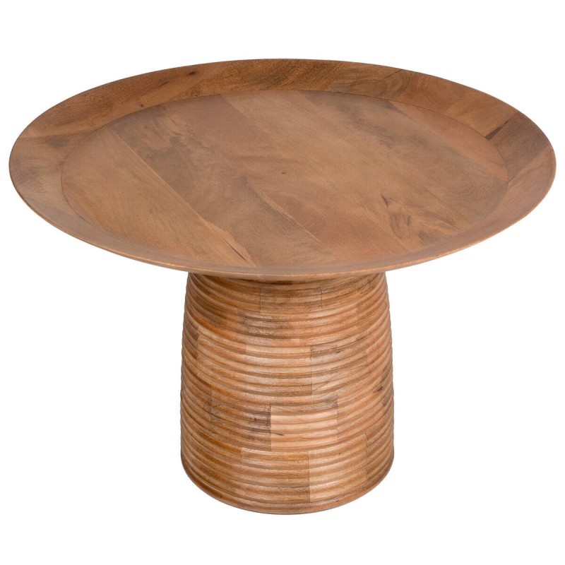 Mesa de rincón de acacia maciza 48x71cm