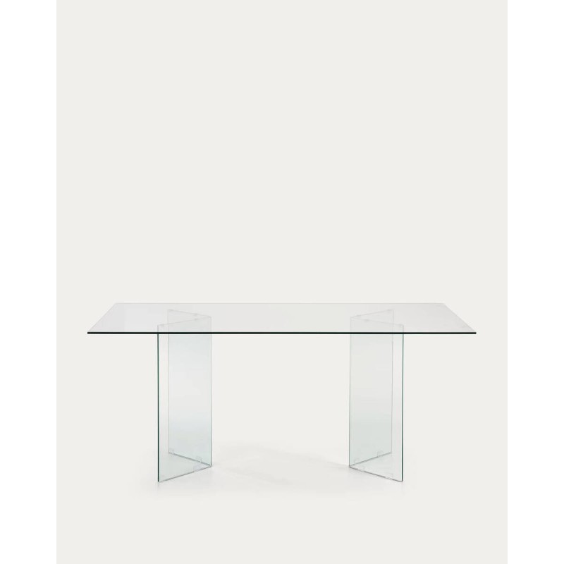 Mesa burano de cristal 180x90x78cm