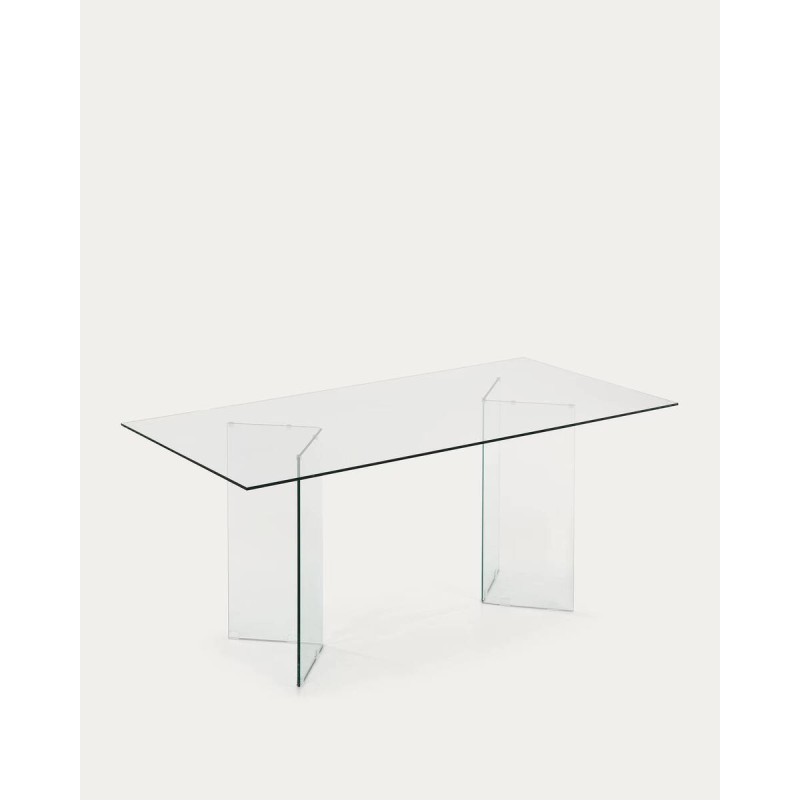 Mesa burano de cristal 180x90x78cm