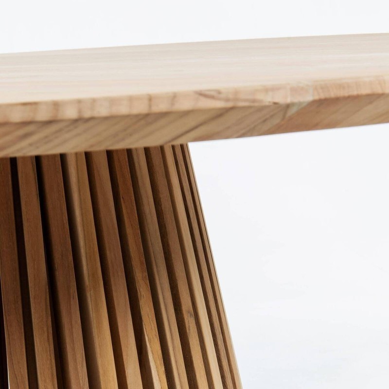 Mesa jeanette ø 120 cm madera maciza de teca