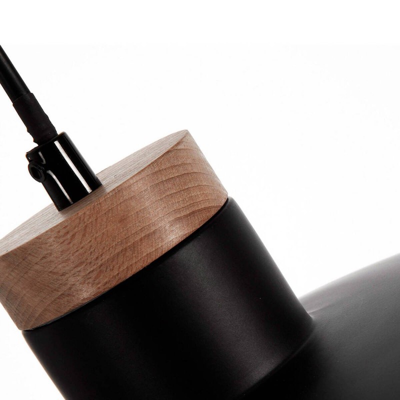 Gotram steel ceiling lamp with black finish 16.5x38x38cm