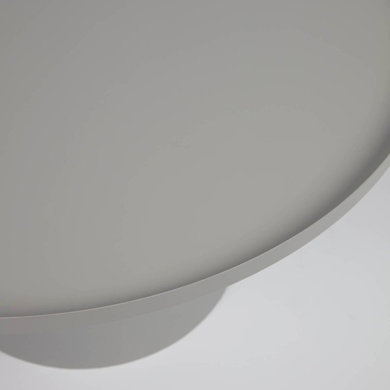 Round side table, Fleska brand, gray metal, diameter 72 cm, height 36 cm.