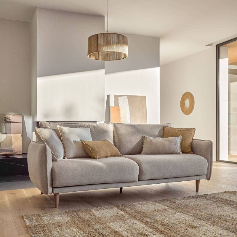 Carlota 3-seater sofa, beige, 213 cm, FSC Mix Credit.