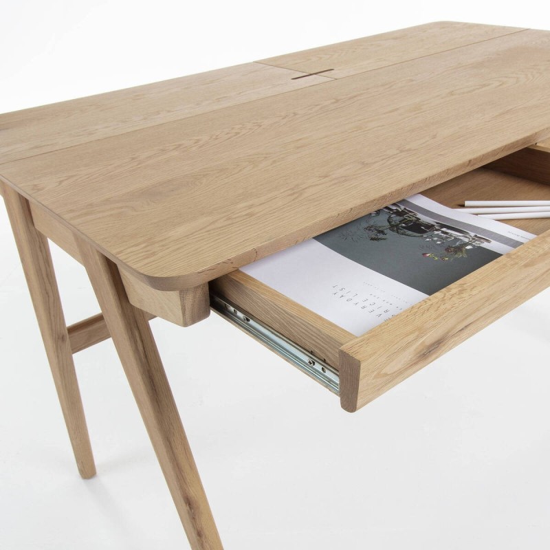 Julia desk, veneer and solid ash wood, 120x65cm