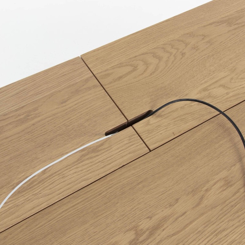 Escritorio julia chapa y madera maciza de fresno 120x65cm