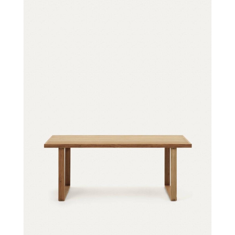 Canadell outdoor table made of solid recycled teak wood 180x90x77cm