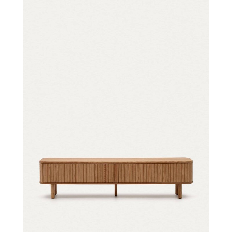 Mueble tv mailen 2 puertas en chapa de fresno 200x40x50cm