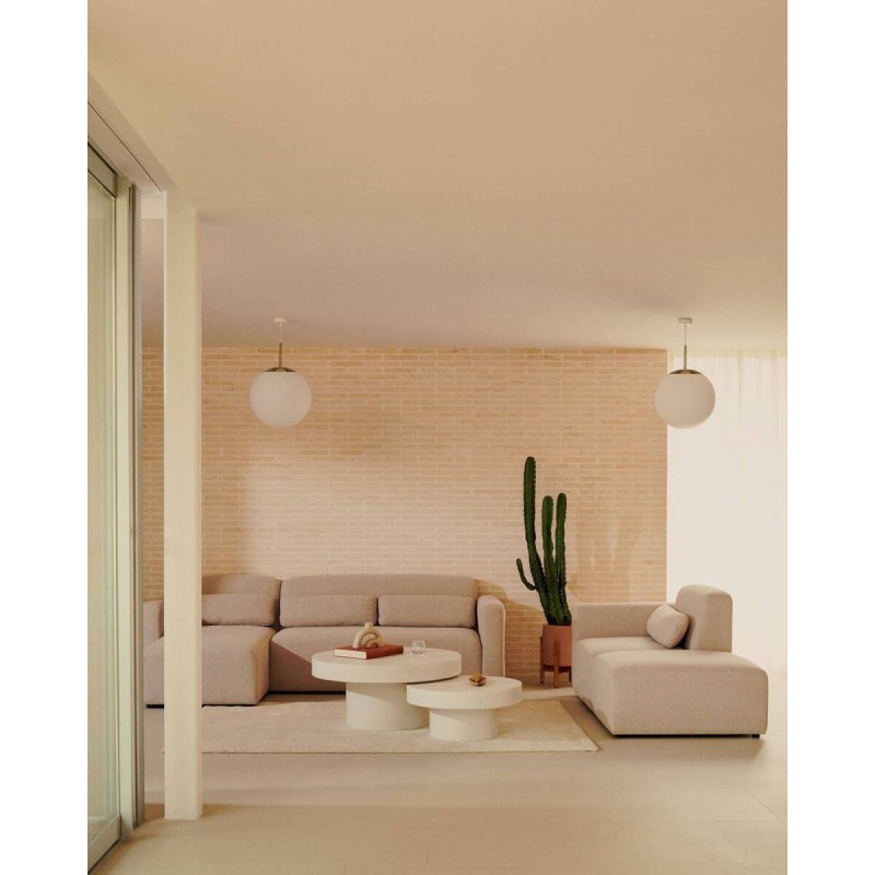 Neom 3-seater modular sofa with right/left chaise longue, beige, 263 cm, FSC Mix Credit