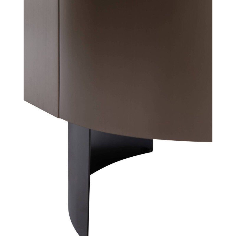 Modern sideboard with black ceramic and bronze finish 200x44x80 cm