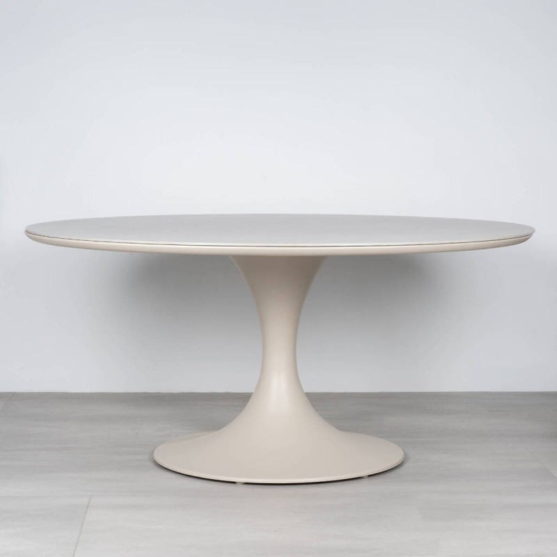 Mesa de Comedor Exterior Ragusa Redonda con Tablero de Piedra 158cm