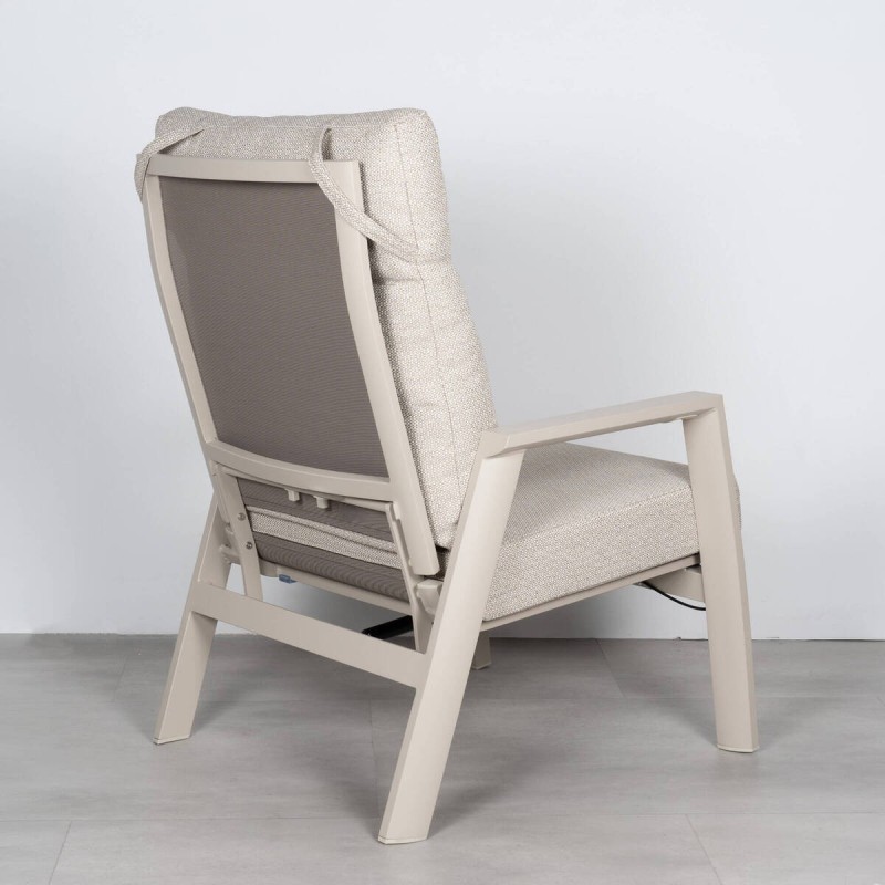 Sillón de Exterior Tivat Reclinable con Estructura de Aluminio Champán