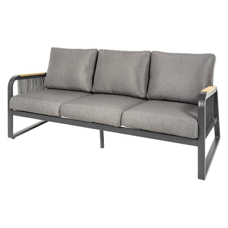 Sofá Soraya de exterior 3 plazas aluminio Gris Antracita 193 cm