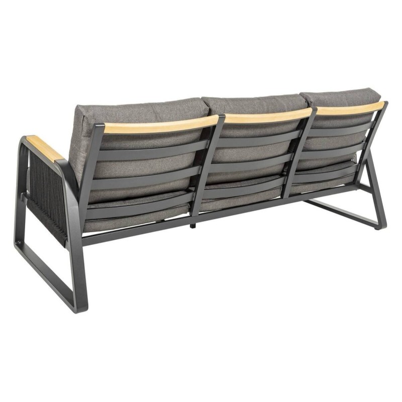 Sofá Soraya de exterior 3 plazas aluminio Gris Antracita 193 cm
