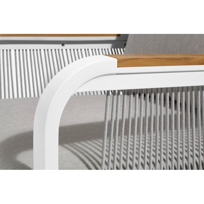 Sillón de exterior aluminio blanco Soraya 72x83x88 cm