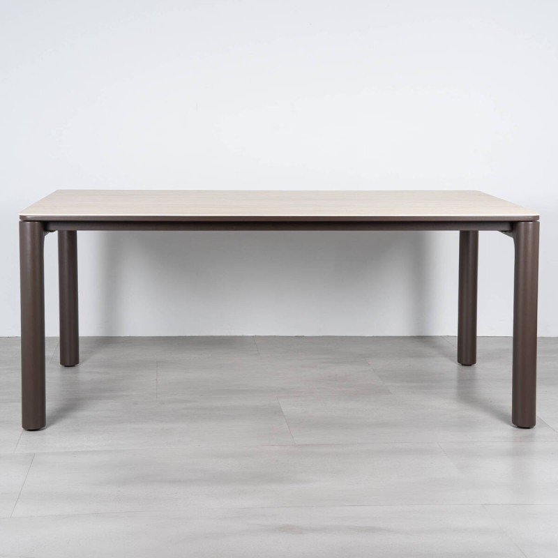Kafue Outdoor Dining Table with Sand Beige Ceramic 180cm
