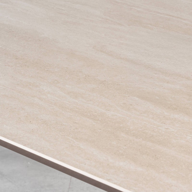 Kafue Outdoor Dining Table with Sand Beige Ceramic 180cm