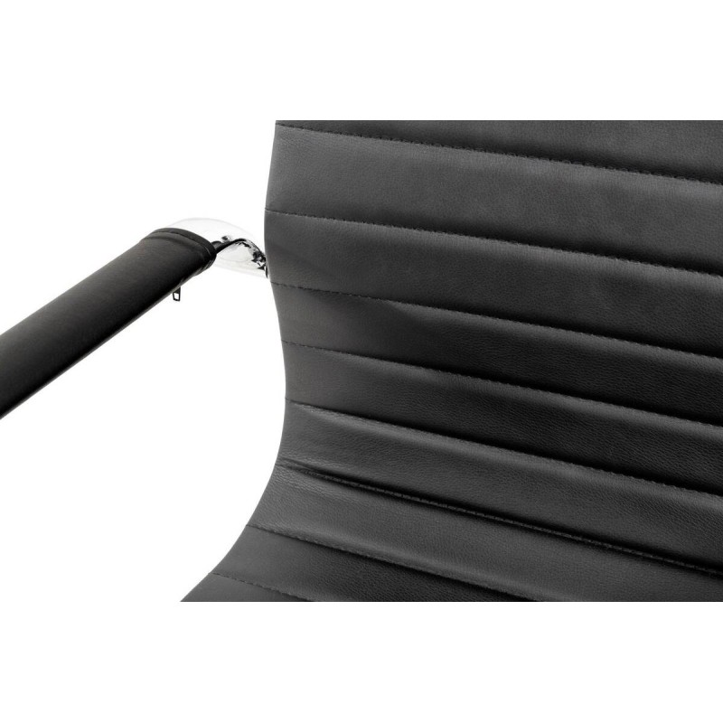 Silla oficina respaldo alto polipiel negro opium 55x60x115cm