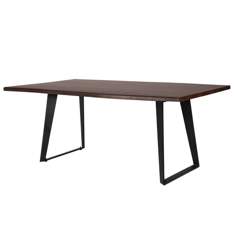 Miller dining table, recycled wood - black metal legs, 178x102x76cm