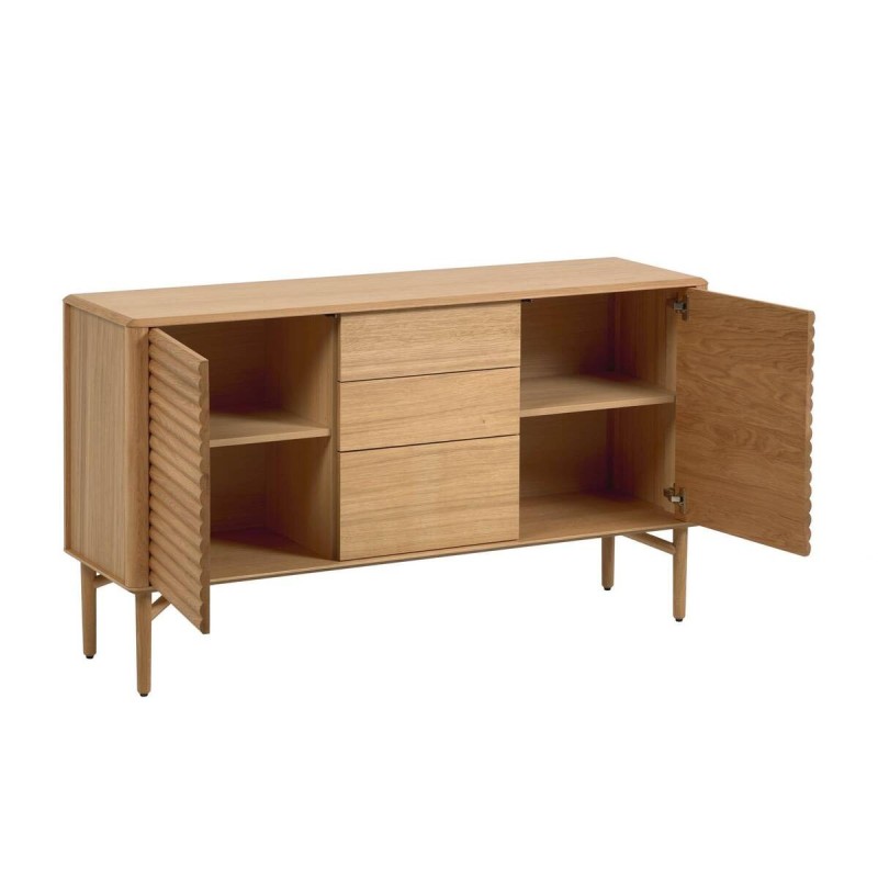 Aparador Lenon 2 puertas y 3 cajones de madera y chapa de roble 155 x 86 cm FSC MIX Credit