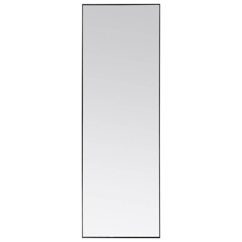 Wall mirror with thin black frame, 180x60cm