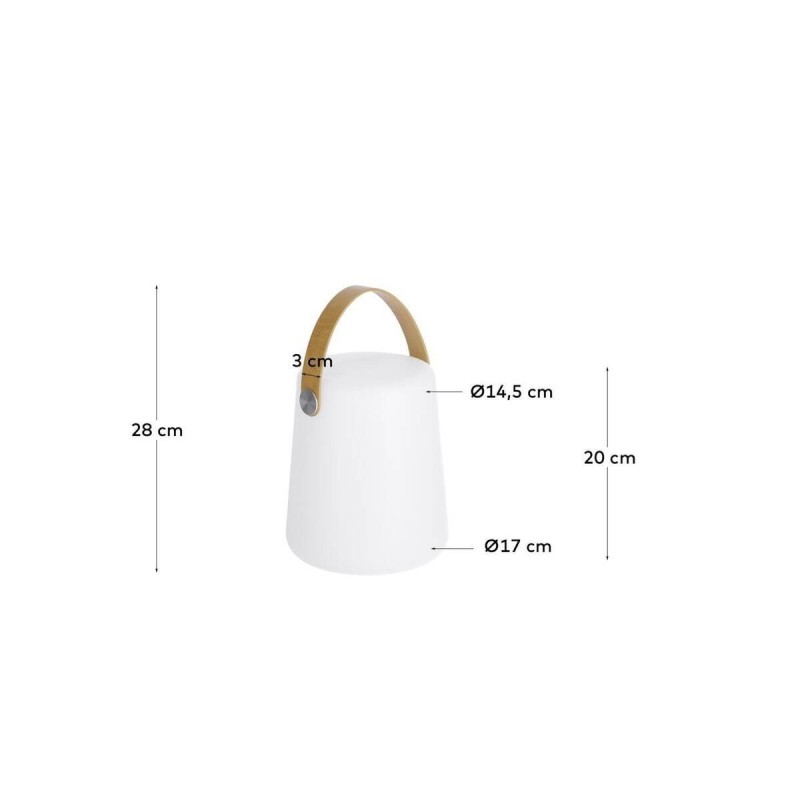 Dialma outdoor table lamp with brown handle 28x17cm