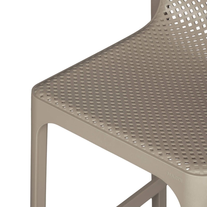 Dove grey net stool 53x49x102cm