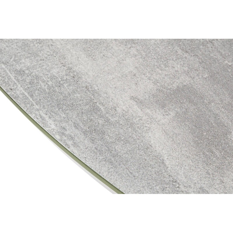 Mesa de comedor de exterior blanco cristal porcelánico gris 120x74cm
