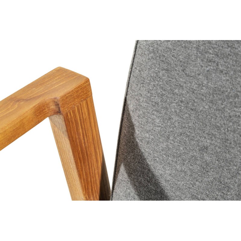Silla madera de teca tejido gris oscuro acolchado 54.5x64x90cm