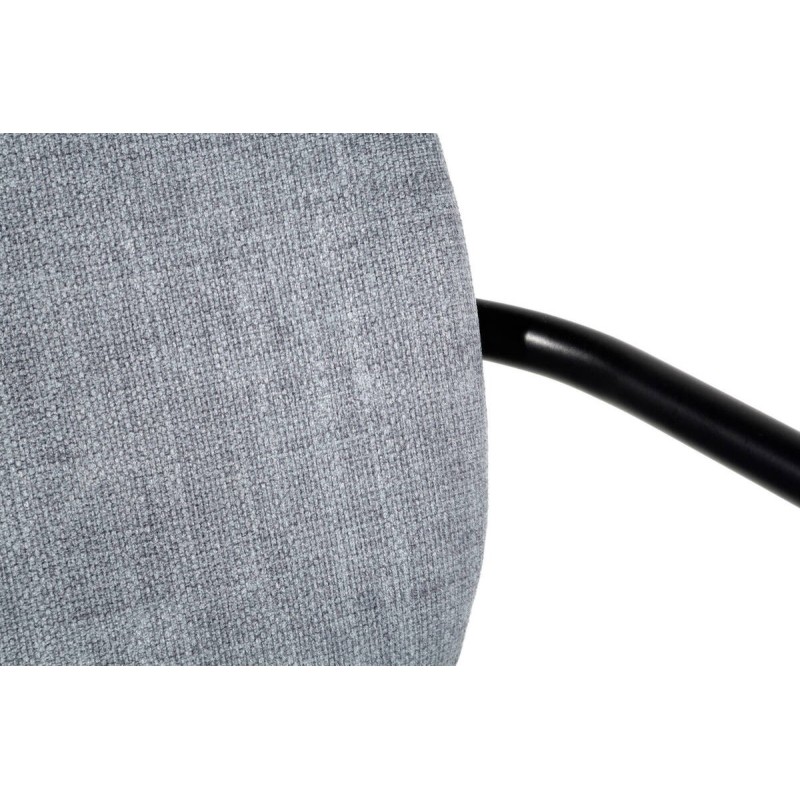 Stool, 65cm high, blue-grey fabric, armrests, 53x59x92cm
