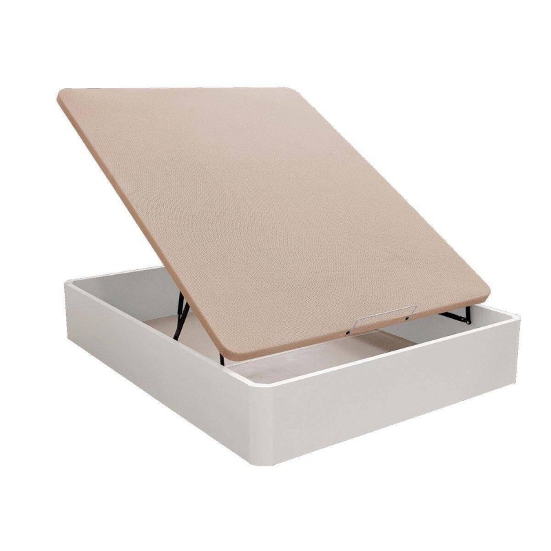 Canapé abatible madera color ártico tapa beige 150x190cm