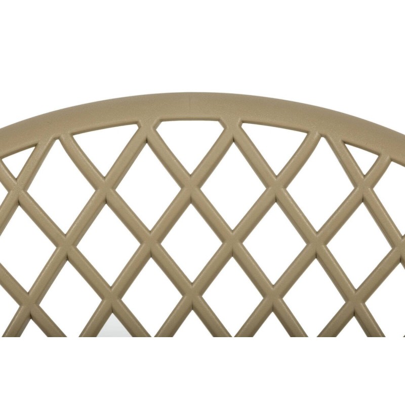 Lattice chair, taupe polypropylene, 46x52x85 cm