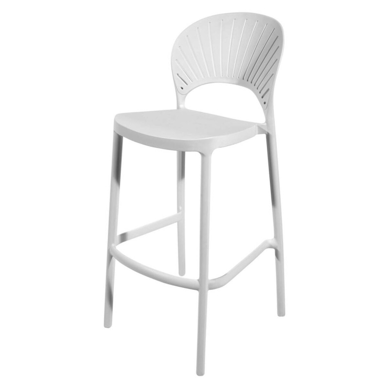 Breeze outdoor stool, white, 75cm