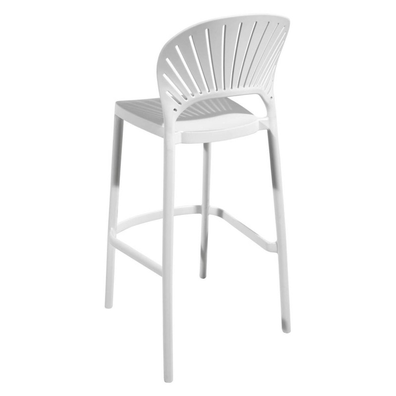 Breeze outdoor stool, white, 75cm