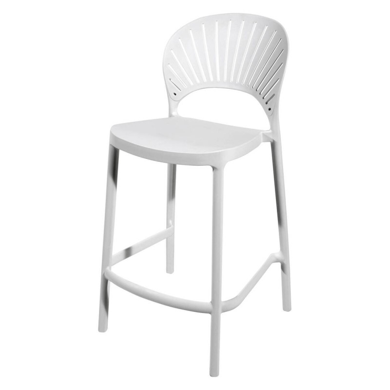 Breeze outdoor stool, white, 65cm