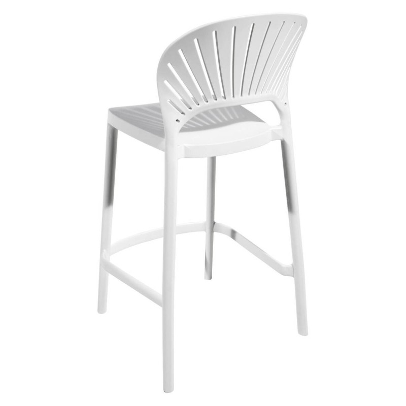 Breeze outdoor stool, white, 65cm